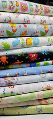 100 % Cotton Fabric Assorted Colourful 10 x Fat Quarter Children's Design Bargain Bundle